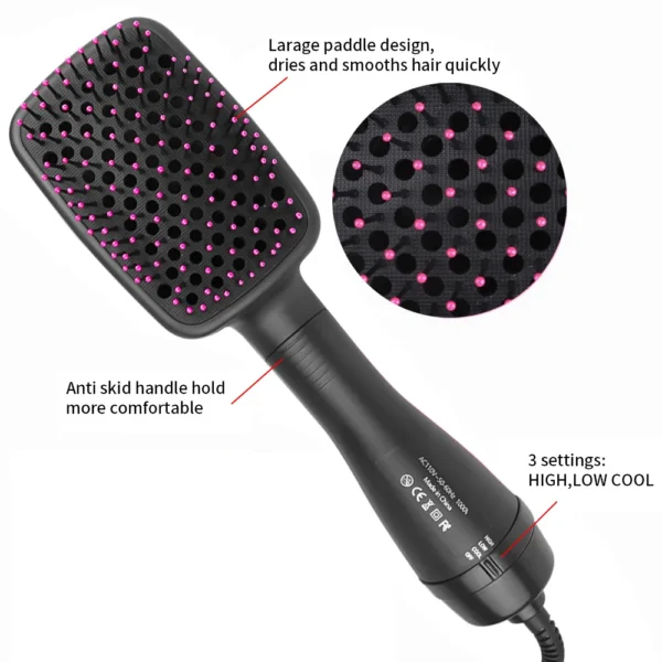 Hot Air Comb Women's Hair Brush Professional Hairdryer Hairbrush Travel Blow Dryer Comb Hair Dryer Brush Electric - Image 4