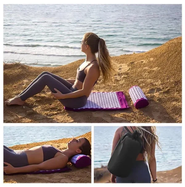 Non-Slip Massager Cushion acupressure Massage Yoga Mat Sets Spike Fitness Pilates Relieve Stress Back Pain Applicator kuznetsov - Image 6