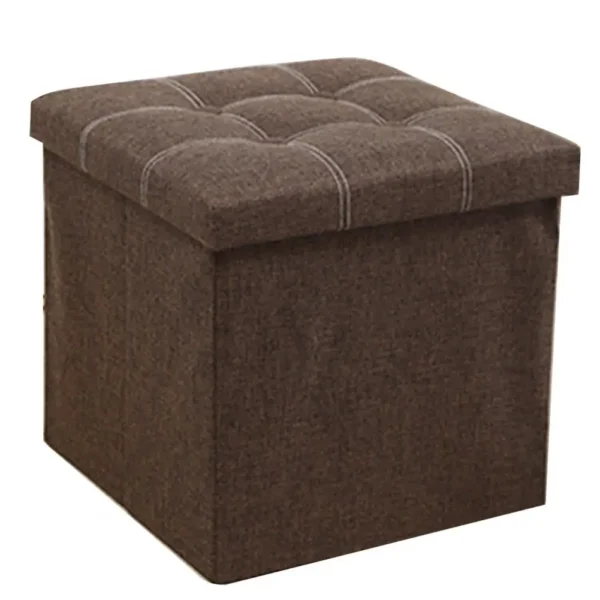 Storage Stool Foldable Large Capacity Waterproof Bedroom Bench Foot Rest Stool with Padded Seat Sundries Organization Pouf - Image 7