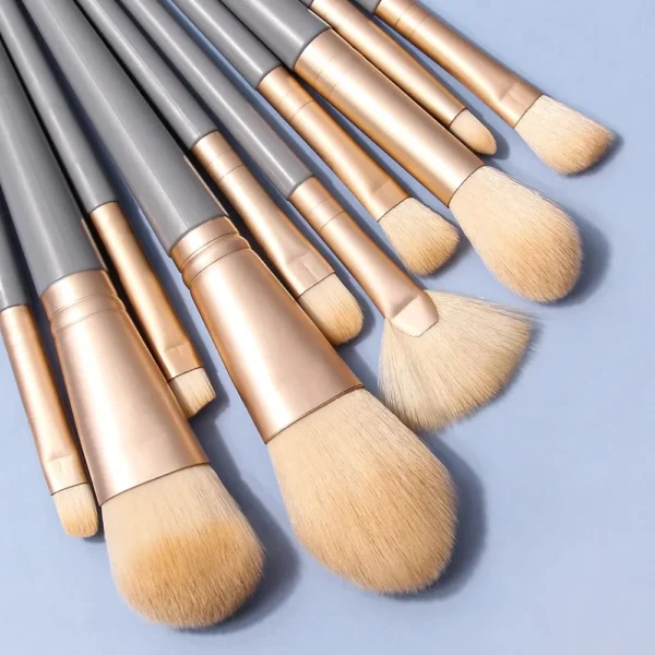 10 Pcs Makeup Brush Set - Professional Cosmetic Brushes for Foundation, Concealer, Powder, Blush, Eyeshadow, Vegan Cruelty-Free - Image 3