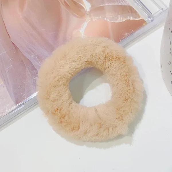 New Colorful Fluffy Hair Band For Women Girls Ponytail Holder Hair Tie Plush Scrunchie Rubber Band Fashion Hair Accessories - Image 22