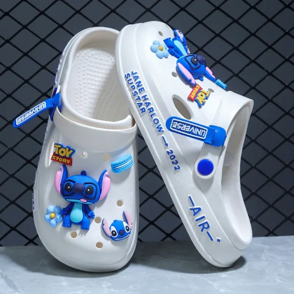 Hot Disney Stitch Breathable Lightweight Comfortable Wading Beach Couple Slippers Breathable Jelly Garden Hollowout Eva Gift - Image 8