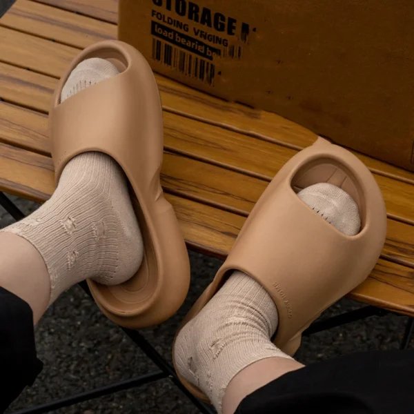 New Asgard Men Summer New Slippers Fashion Thick Sole Outdoor Non-slip Beach Shoes Soft Cloud EVA Slides Casual Platform Sandals - Image 2