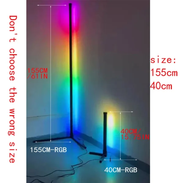 RGB Dream Color Floor Lamp with Music Sync Modern 16 Million Color Changing Standing Mood Light For Bedroom Living Room - Image 3