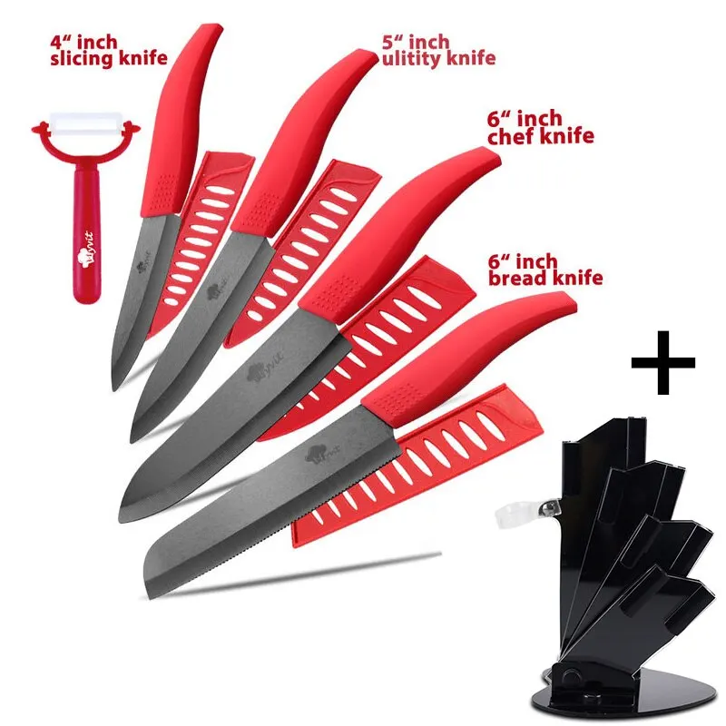 Ceramic Knives Set for Kitchen Unit 3 4 5 6 Inch Utility Fruit Slicing Peeler with Sheath Black Zirconia Blade Bread Chef Knife 34 Ceramic Knives Set for Kitchen Unit 3 4 5 6 Inch Utility Fruit Slicing Peeler with Sheath Black Zirconia Blade Bread Chef Knife - Image 34