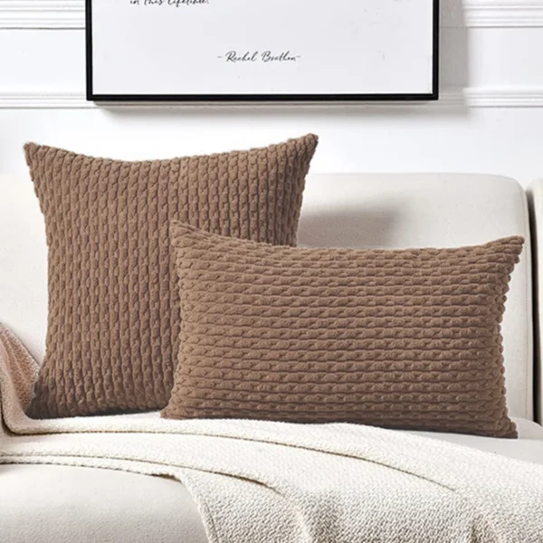 Spring Sage Green Decorative Throw Pillow Covers 18x18 Soft Corduroy Striped Square Pillow Covers for Couch Living Room Bed Sofa - Image 19