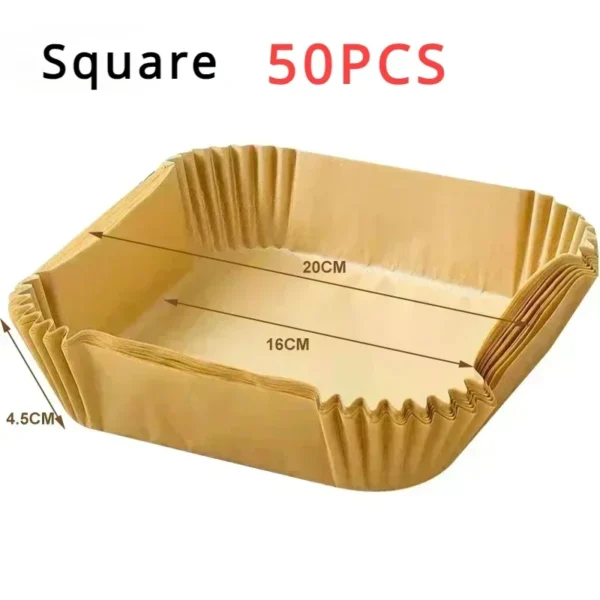 50/100pcs Air Fryer Baking Paper Non-Stick Airfryer Baking Papers Round Air-Fryer Paper Liners Paper Kitchen Accessories - Image 14