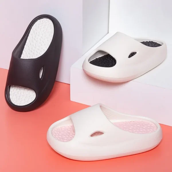 Platform Slippers for Couple Summer Shoes 2023 New Home Massage Slipper Ladies Comfort Beach Slides Sandals Open Toe Flip Flops - Image 3
