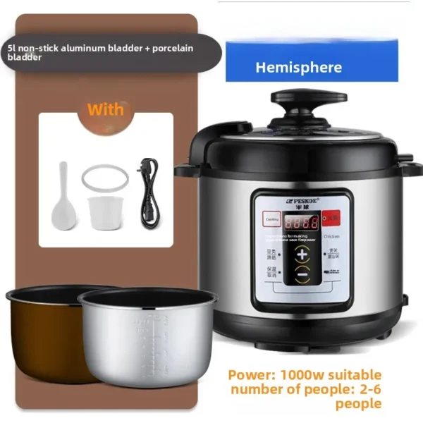 Smart Appointment Electric Pressure Cooker Home Use Mini Non-stick 3-4L Timed Multi-function Pressure Pot for Rice Cooking - Image 5