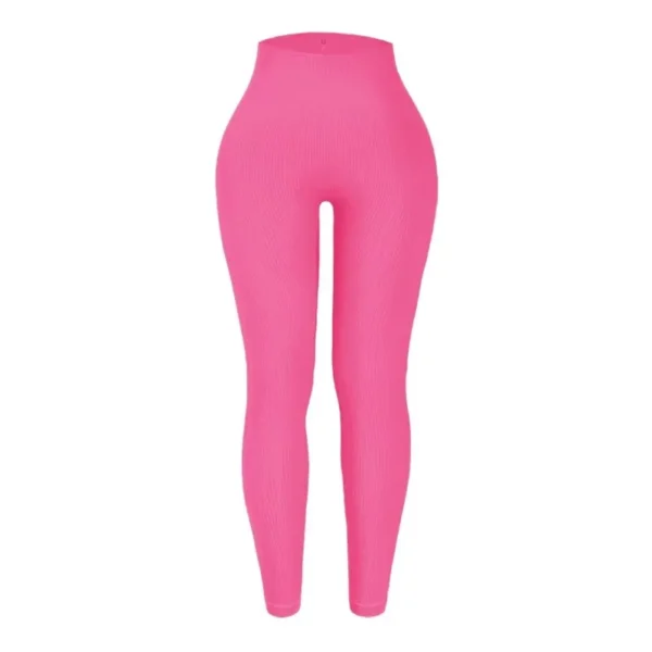 Women's seamless knitted thread yoga pants high waisted sports leggings hip lifting running training slimming and fashionable - Image 5