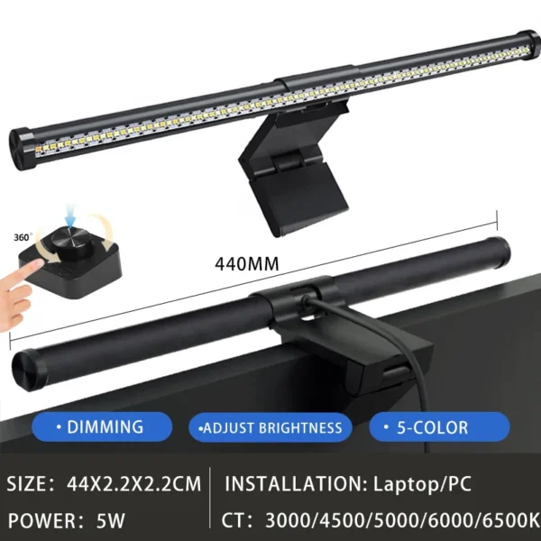 Led Computer Monitor Light Bar Desk Lighting Screen USB RGB Lamp For Study Reading Table Stepless Dimming Lamp Timing 50CM/33CM - Image 16