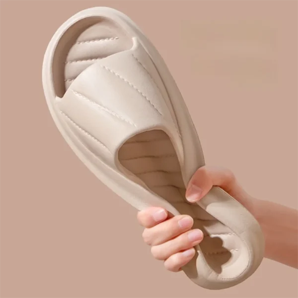 Fashion Soft EVA Women's Slippers Non-slip Stripe Decoration Flip Flops Cute Candy Colors Beach Sandals Outdoor Walking - Image 7