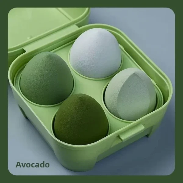 4-Pack Multifunctional Beauty Blenders, for Foundation, Cream & Liquid Cosmetics, Ultra-Soft Makeup Sponges with Storage Case - Image 10