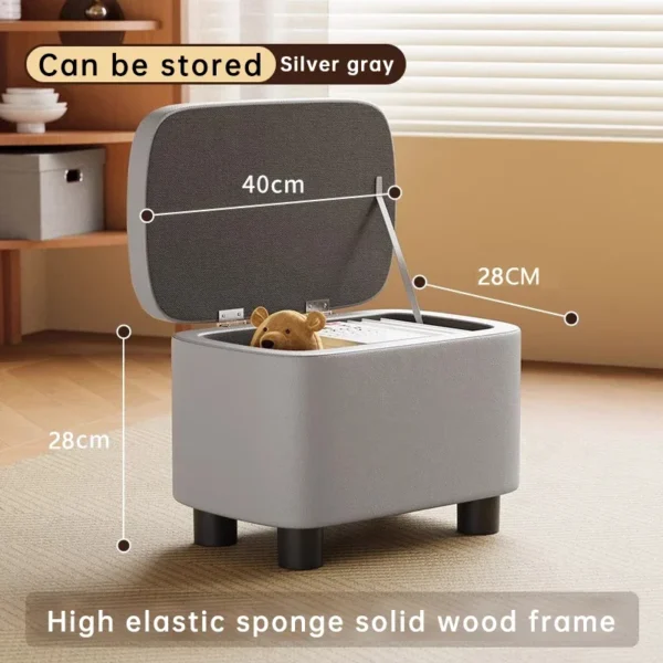 Modern Simple Organizer Stool Ottomans Creative Household Comfortable Sofa Upholstered Living Room Sofa Can Storage - Image 9