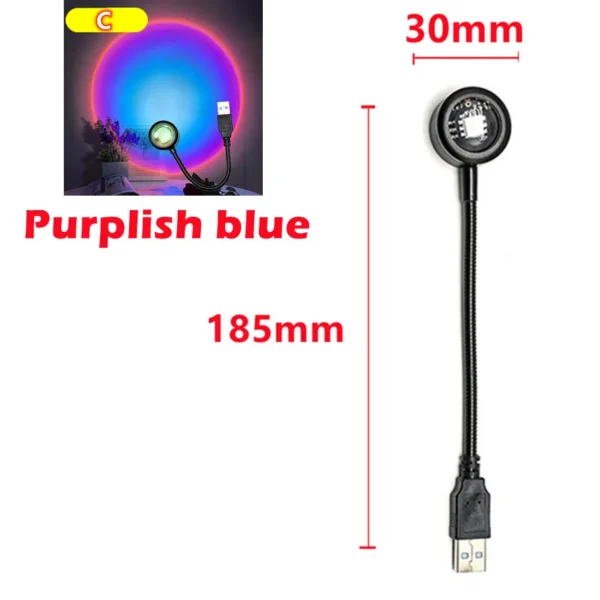 RnnTuu Led USB Sunset Lamp Projector Home Decor Night Light Portable Mood Light For Living Room Wall Photography Neon Lights - Image 9