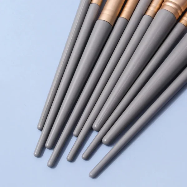 10 Pcs Makeup Brush Set - Professional Cosmetic Brushes for Foundation, Concealer, Powder, Blush, Eyeshadow, Vegan Cruelty-Free - Image 2