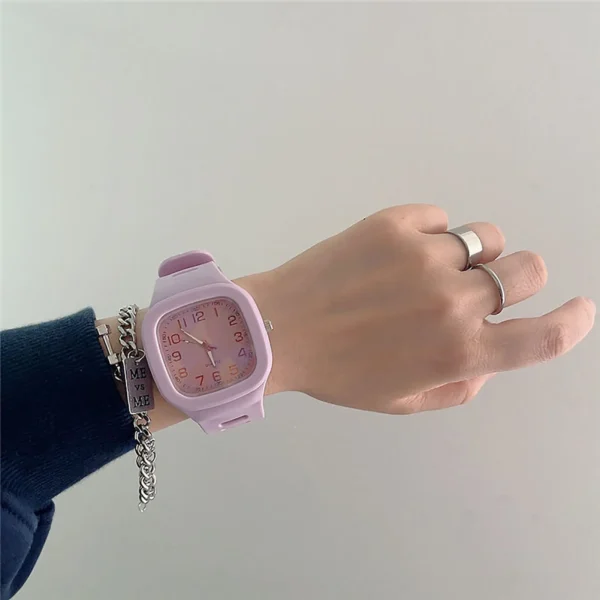 Men Women Wrist Watch Square Sport Watches Fashion Electronic Digital Casual Wristwatch Student Silicone Strap Watch for Girls - Image 9