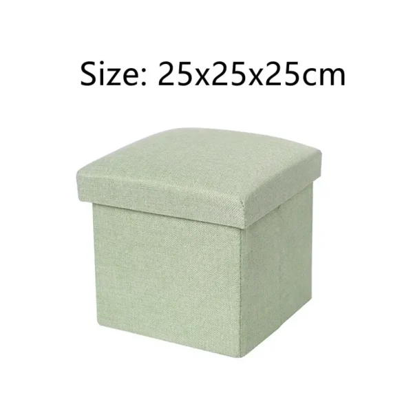 Multifunctional Folding Storage Stool, Foldable Foot Rest Stool, Large Capacity Organizer Stool, Collapsible Storage Ottoman Box - Image 7