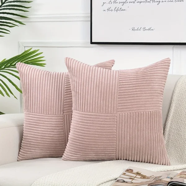 1pc Decorative Throw Pillow Cover For Living Room Bed Sofa,Soft Plush Square pillowcase,Cute Corduroy Lumbar Throw Pillow Case - Image 9