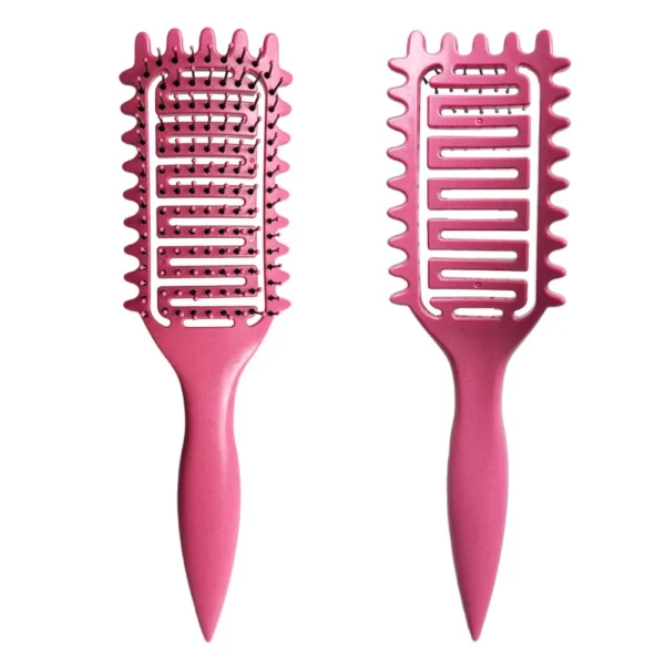 Curl Define Styling Brush Hollow Boar Bristle Detangling Hair Brush Tangled Hair Comb Shaping Defining Curls Hair Styling Tools - Image 11