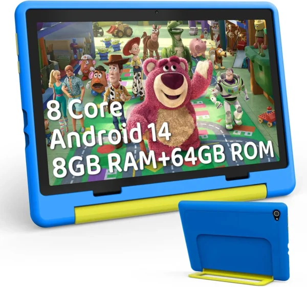 URAO 10 Inch Cartoon Pattern Kids Tablet Android Octa-Core 8GB RAM 64GB ROM Learning Education Games Tablets Children's Gifts