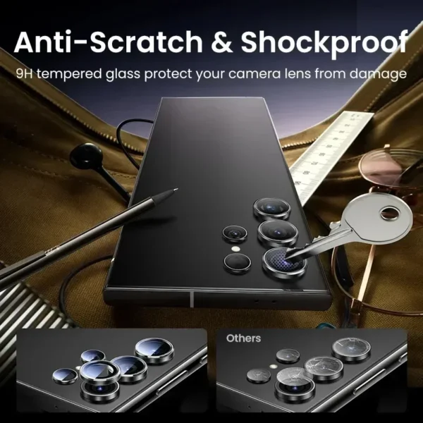 Camera Lens Protector Glass For Samsung S23 S24 Ultra Plus Full Cover Lens Metal Protector Ring For Galaxy S22 Ultra Camera Film - Image 3