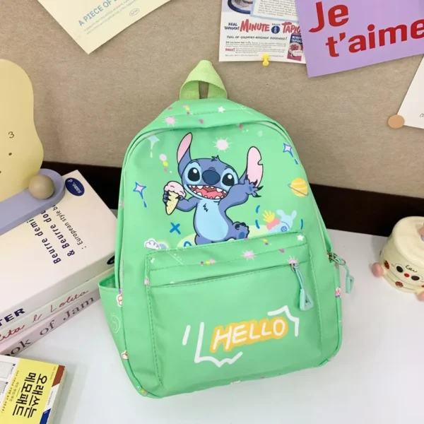 Stitch Backpack, Student Daypack, Lightweight Schoolbag, Adjustable Shoulder Straps Zipper Closure for School Season & Daily Use - Image 6