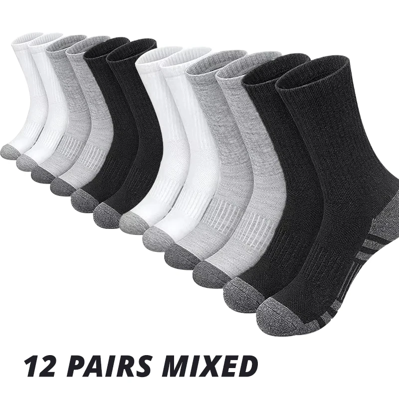 6/12 Pairs Men's Outdoor Gym Socks High Quality Comfortable Soft Ground-Gripping Football Large Size New Style 13 6/12 Pairs Men's Outdoor Gym Socks High Quality Comfortable Soft Ground-Gripping Football Large Size New Style - Image 13