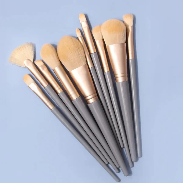 10 Pcs Makeup Brush Set - Professional Cosmetic Brushes for Foundation, Concealer, Powder, Blush, Eyeshadow, Vegan Cruelty-Free - Image 5