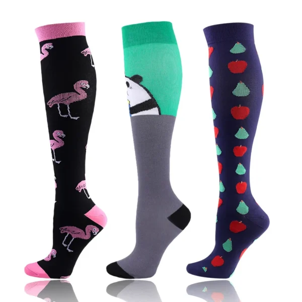 58 Styles 3 Pairs/Pack Compression Socks Knee High 30MmHg  Women Men Sports Socks Edema Diabetes Varicose Veins Running Socks - Image 42