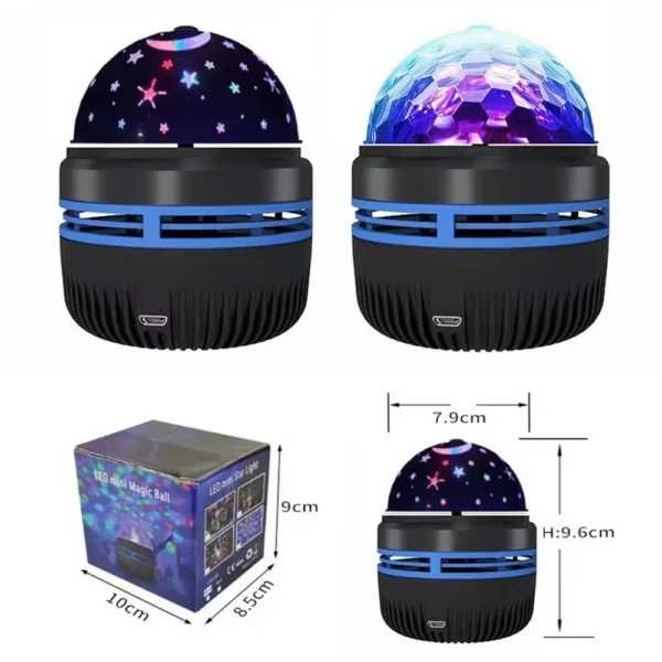 LED Starry Sky Lights Bedroom NightLights 5V USB Decoration Atmosphere Projector Lamp 360° Rotating For Weddings Christmas - Image 6
