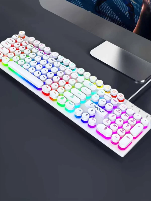 Shadow mechanical feeling, keyboard, desktop computer, laptop, esports game, illuminated wired keyboard - Image 9