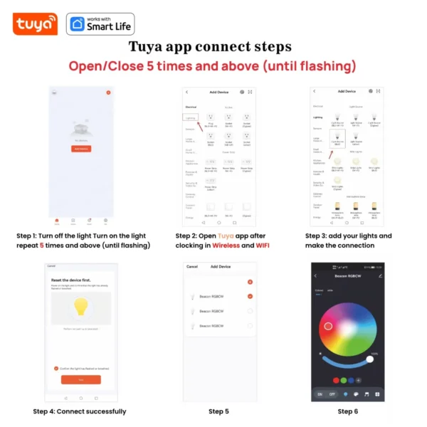 Bluetooth Remote Control LED Night Light Bulb E27 RGB 220V 15W Dimmable LED Lamp For Bedroom Decor Work With Tuya Smart Life APP - Image 5