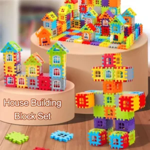 Home 44 Kids House Building Blocks STEM Educational Toys Creative Construction Play Set for Children Interactive Parent-Child Activity