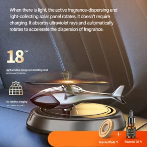 Solar Aircraft Car Decoration Ornaments Car Interior Accessories Desktop Ornament Gift For Woman, Man, Car Enthusiast
