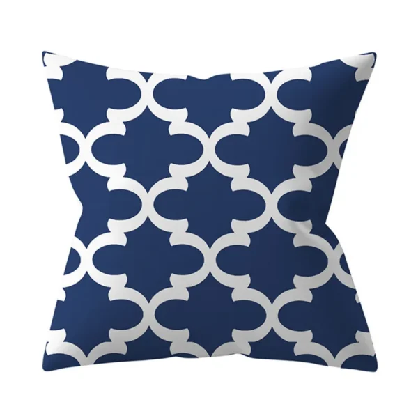 Navy Blue Mandala Nordic Geometric Pillowcase 45x45 Cushion Cover Decorative Pillow Sofa  Home Decor Polyester - Image 14