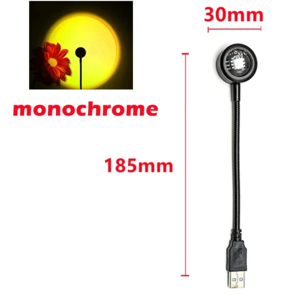 RnnTuu Led USB Sunset Lamp Projector Home Decor Night Light Portable Mood Light For Living Room Wall Photography Neon Lights - Image 12