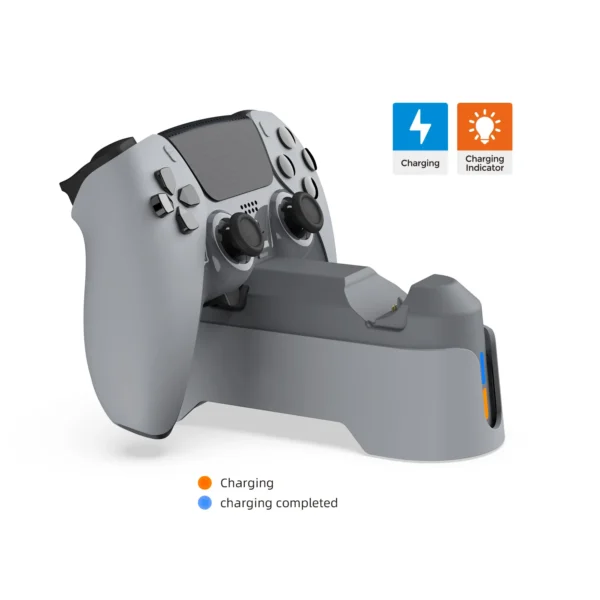 Dual Controller Charger Charging Station For PlayStation 5 Dualsense Controller LED Indicator Fast Charger Dock For PS5 Gamepad - Image 3