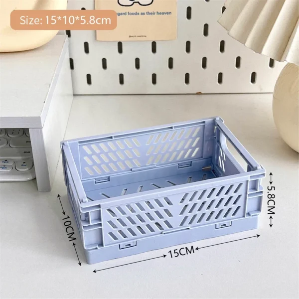Foldable Storage Box with Handles Collapsible Crate for Toys, Cosmetics & Desk Organization - Image 13