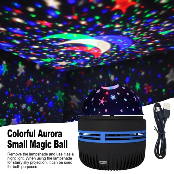 LED Starry Sky Lights Bedroom NightLights 5V USB Decoration Atmosphere Projector Lamp 360° Rotating For Weddings Christmas - Image 7