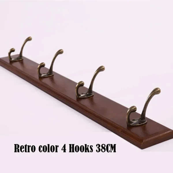 Wall Mounted Solid Wood Coat Rack with Hooks Hats Clothes Hanger Closet Organizer Perchero Furniture for Hallway Entrance Decor - Image 8