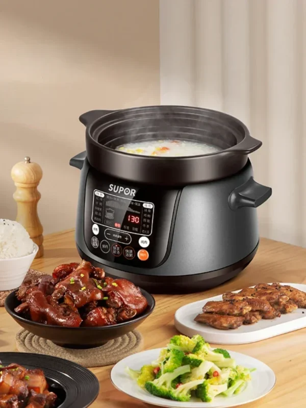 Electric Stew Pot Home Intelligent Automatic Soup Electric Casserole Purple Sand Ceramic Pot 3L4L5L Slow Cooker Crock Pan 220V - Image 5