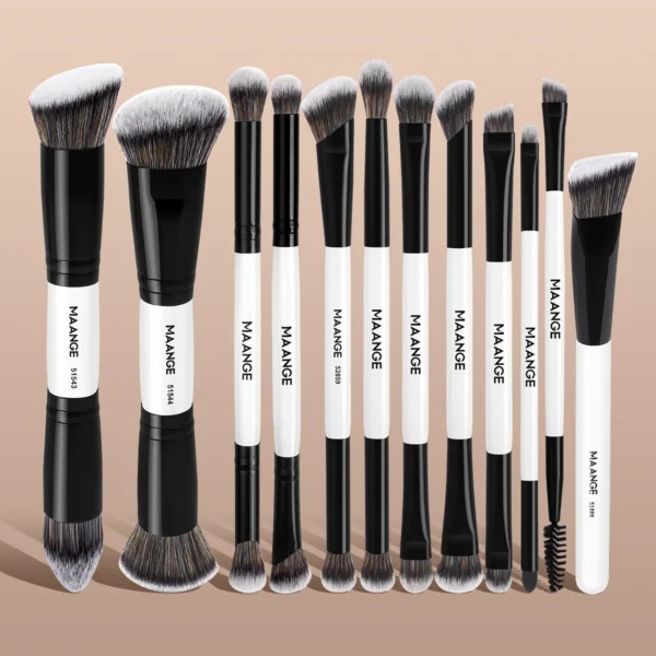 MAANGE 12pcs Makeup Brush Set Premium Synthetic Hair Includ Powder Foundation Concealer Eyeshadow Blending Brush Cosmetics Tools - Image 7