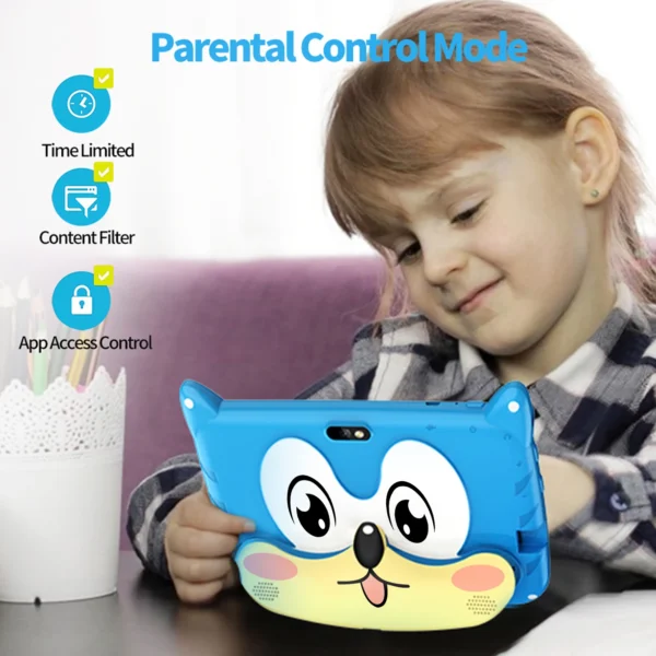New 7 Inch Cartoon Pattern Kids Tablets Quad Core 4GB+64GB ROM Bluetooth 5G WiFi Learning Education Games Tablet Children's Gift - Image 4
