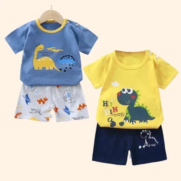 Children's Sets mother Kids Clothes Boys Girl T-shirt Shorts 2PCS Summer Cotton Short sleeve Baby Children Clothing Toddler Suit - Image 3
