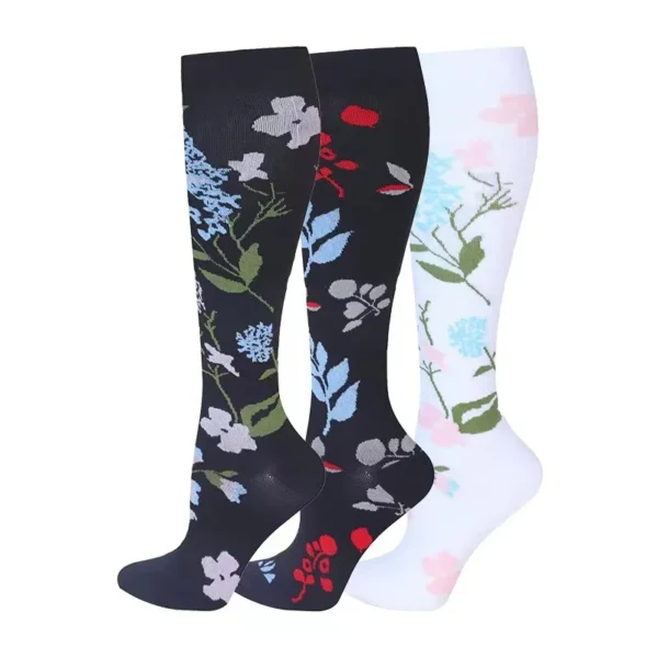 58 Styles 3 Pairs/Pack Compression Socks Knee High 30MmHg  Women Men Sports Socks Edema Diabetes Varicose Veins Running Socks - Image 10