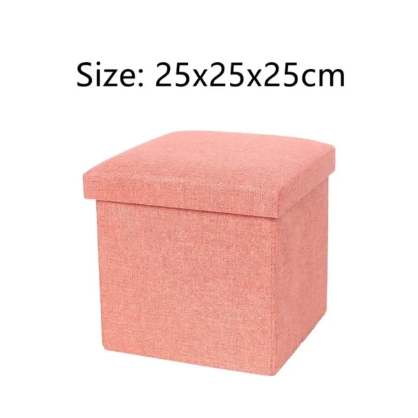 Multifunctional Folding Storage Stool, Foldable Foot Rest Stool, Large Capacity Organizer Stool, Collapsible Storage Ottoman Box - Image 9