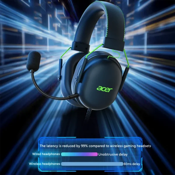 2025 Acer OHW200 Headphones 7.1 Surround Sound Wired USB Gaming Headset with Mic Noise Cancelling- Gamer for PC, Laptop - Image 4