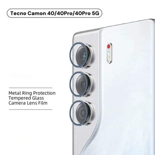 Metal Camera Lens Protective Film For Tecno Camon 40 Pro 5G Metal Ring Camera Protectors For Camon 40 Pro Camon40 Len Glass - Image 7