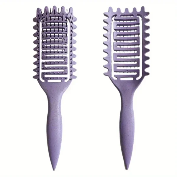 Curl Define Styling Brush Hollow Boar Bristle Detangling Hair Brush Tangled Hair Comb Shaping Defining Curls Hair Styling Tools - Image 9